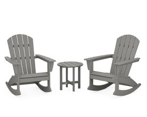 POLYWOOD® Nautical 3-Piece Adirondack Rocking Chair Set