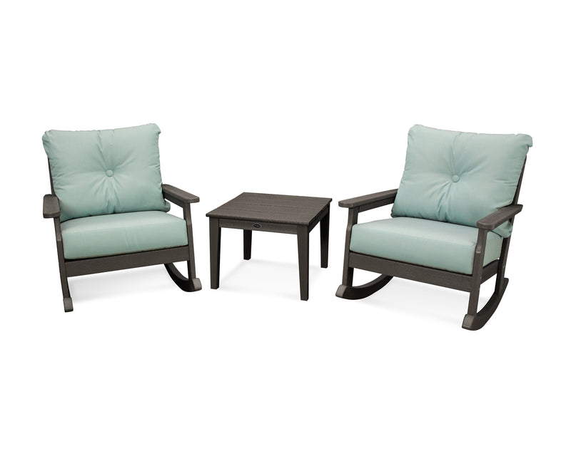 POLYWOOD Vineyard 3 Piece Deep Seating Rocker Set Vintage