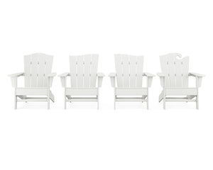 POLYWOOD® Wave Collection Vintage 4-Piece Adirondack Chair Set